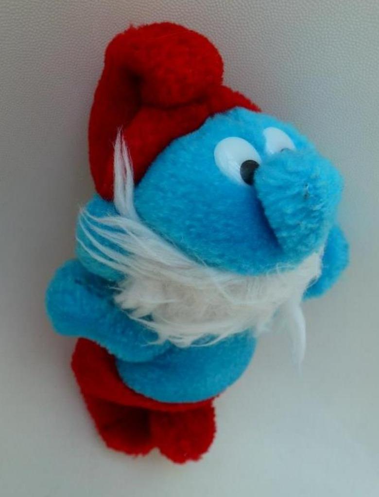 Peluche ancienne Grand Schtroumpf hauteur 17 cm, Collections, Envoi, Utilisé, Grand Schtroumpf, Poupée, Figurine ou Peluche