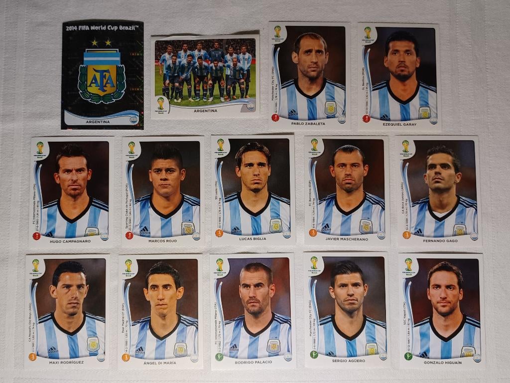 Autocollants de la Coupe du monde de l'équipe argentine 2014, Hobby & Loisirs créatifs, Autocollants & Images, Comme neuf, Plusieurs autocollants