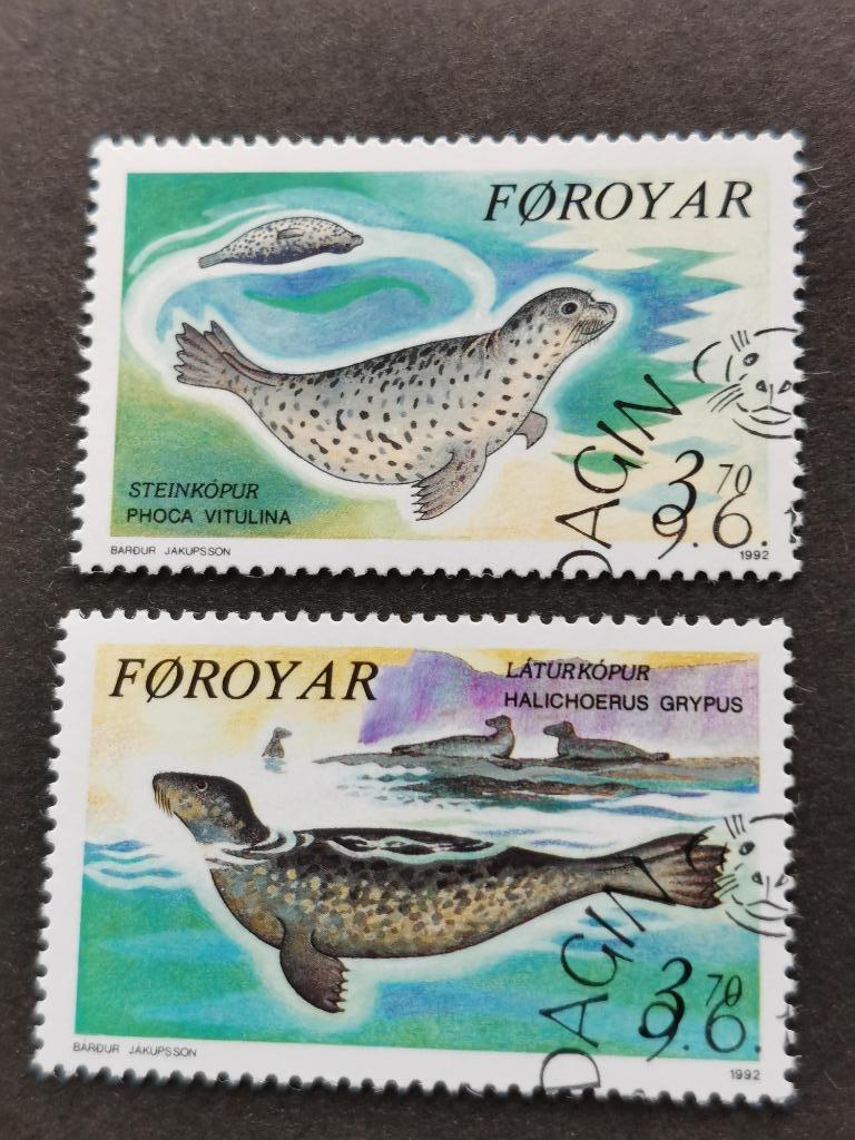 Faeroer / Foroyar 1992 - zeehonden, Ophalen of Verzenden, Denemarken, Gestempeld