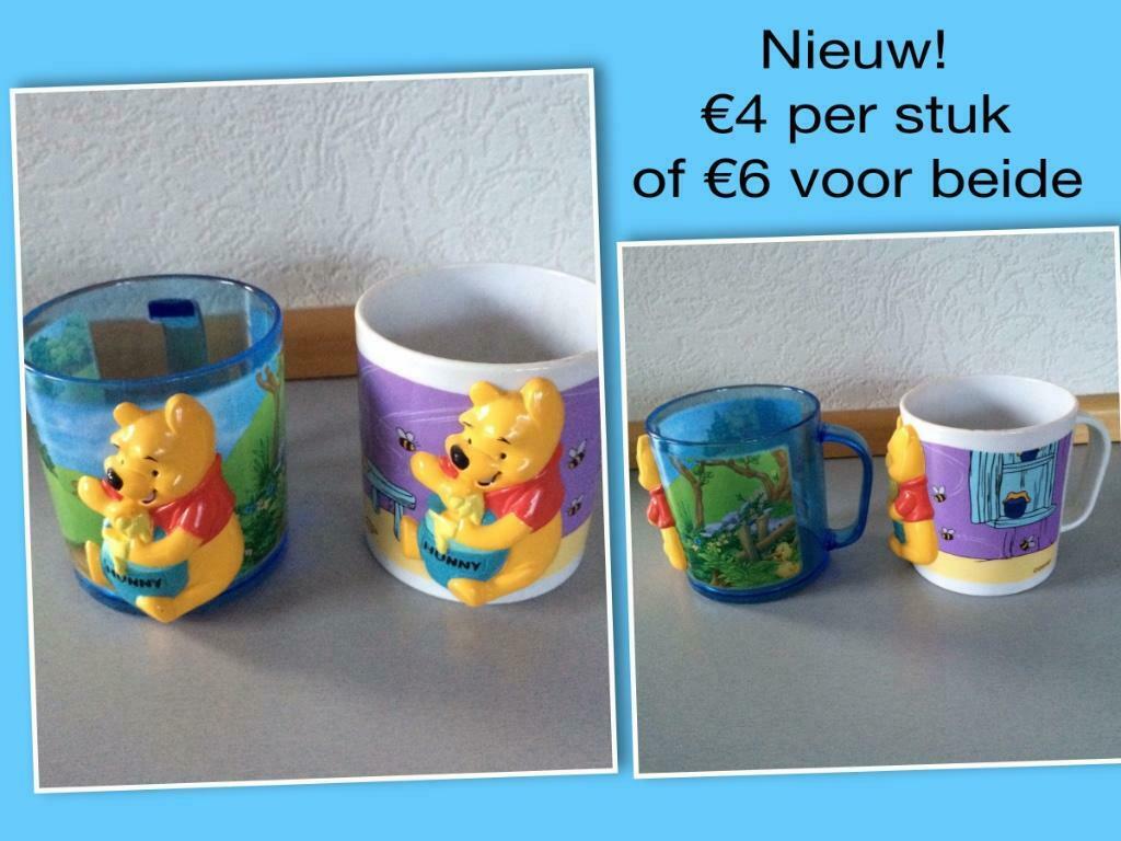 2 tassen Winnie The Pooh, Enlèvement ou Envoi, Winnie l'Ourson ou amis, Neuf, Service
