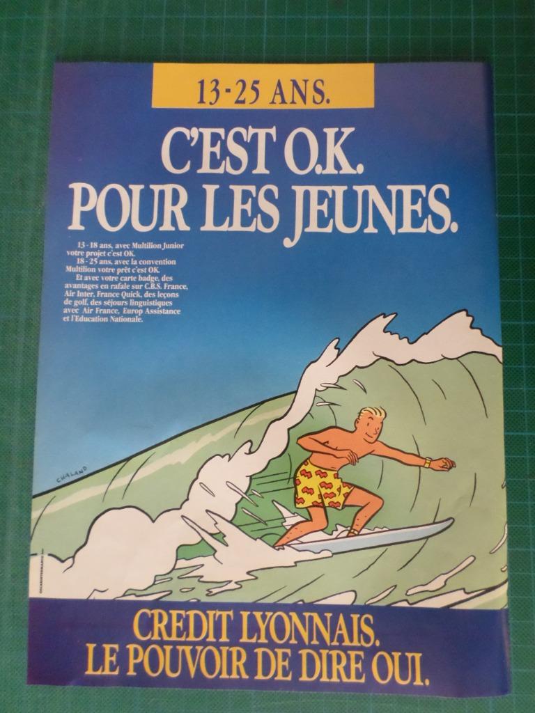 Chaland - Crédit Lyonnais - publicité papier - 1987, Enlèvement ou Envoi, Autres personnages, Utilisé, Autres types