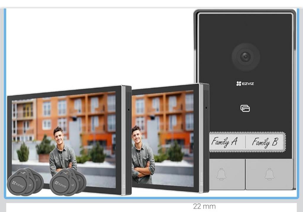 EZVIZ HP7 2-Family Kit Vidéophone, Neuf, Enlèvement ou Envoi, 7 pouces, Audio
