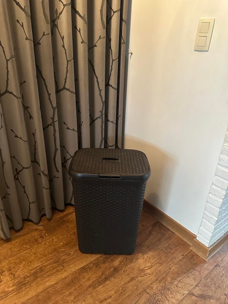 Curver Wasmand met Deksel  60L Bruin, Ophalen, Zo goed als nieuw, Bruin