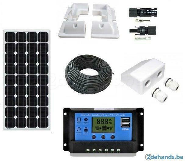 100W set daglicht zonnepaneel boot camper mobilhome caravan, Enlèvement ou Envoi, Neuf