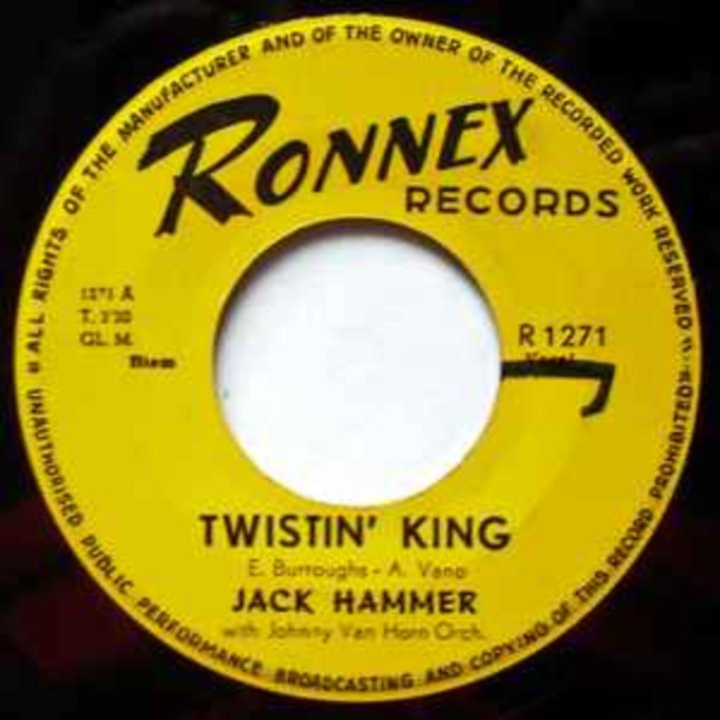 Jack Hammer, ‎– Twistin' King / Boogie Woogie Twist '7, Cd's en Dvd's, Vinyl Singles, Gebruikt, Ophalen of Verzenden