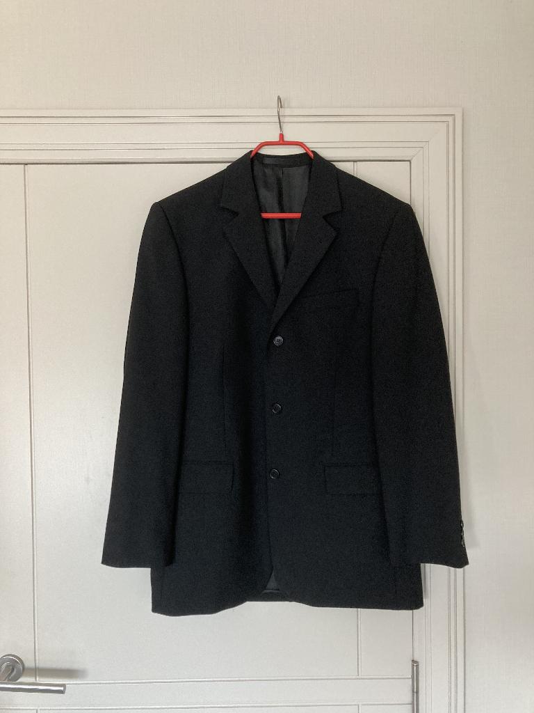 Mooie zwarte en bruine herenblazer. Parker en Dutti. Medium, Kleding | Heren, Maat 48/50 (M), Zwart, Charlie Parker, Ophalen of Verzenden