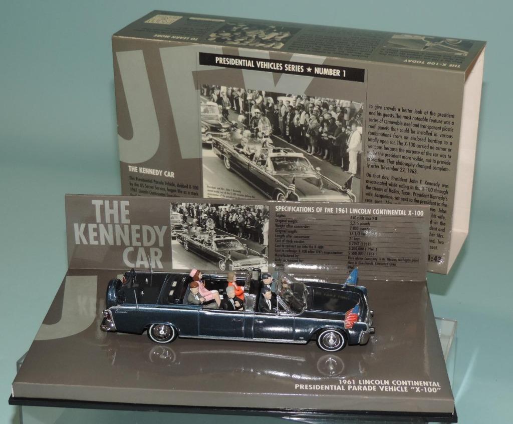 THE KENNEDY CAR LINCOLN 1961 CONTINENTAL VEHICLE X-100 1/43, Hobby en Vrije tijd, Modelauto's | 1:43, Verzenden, Nieuw, Auto, MiniChamps