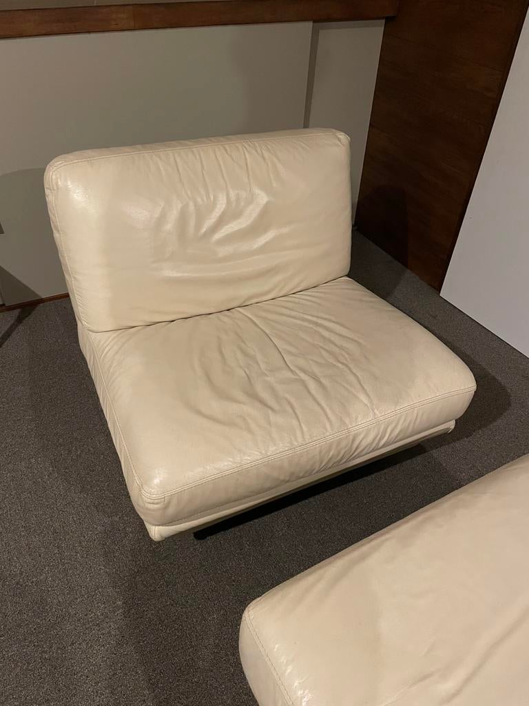 Natuzzi zetel met poef, Enlèvement, Utilisé