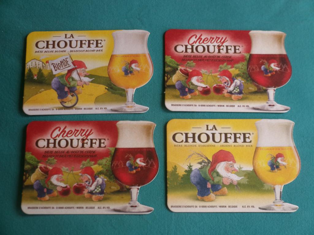 4 SOUS - BOCKS  VARIES  ** CHOUFFE **, Ophalen of Verzenden, Nieuw, Viltje(s), Overige merken