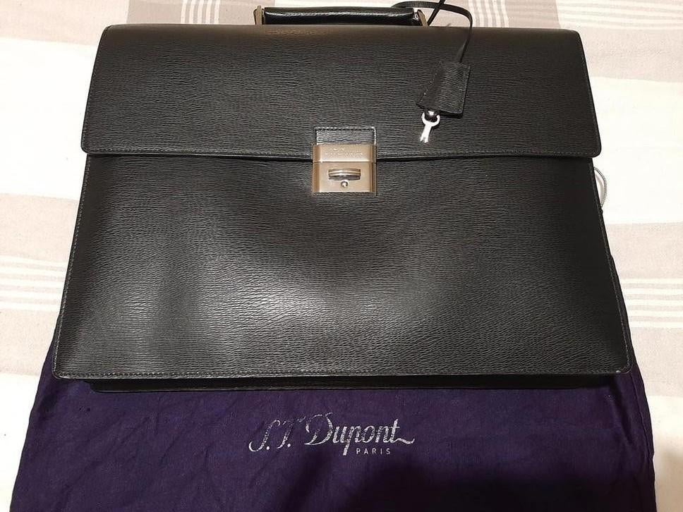 Elegant porte documents S.T. DUPONT état neuf, Enlèvement ou Envoi, Comme neuf, Noir, Cuir
