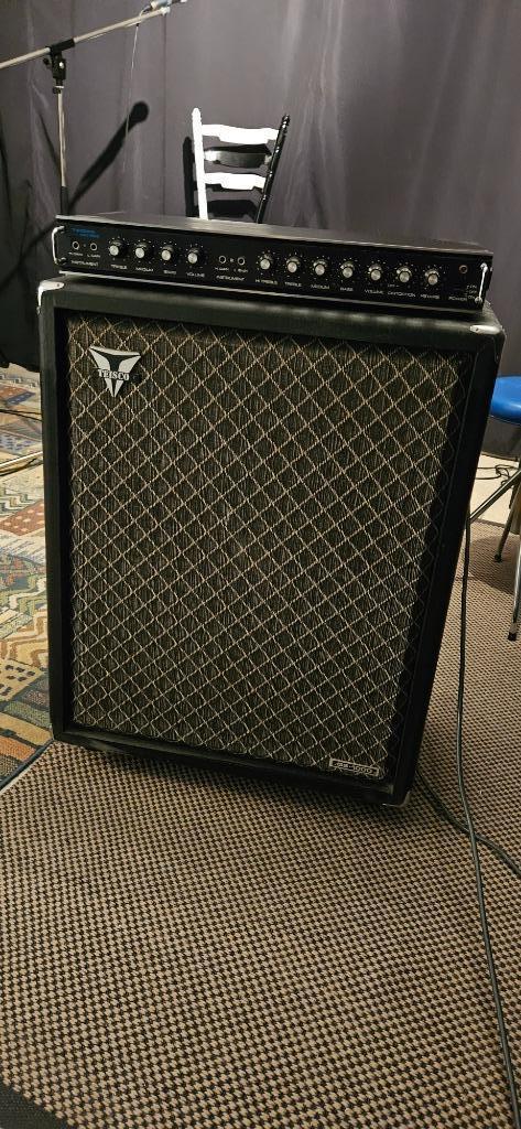 ampli basse  et baffle Teisco, Enlèvement, Utilisé, Guitare basse, 50 à 100 watts