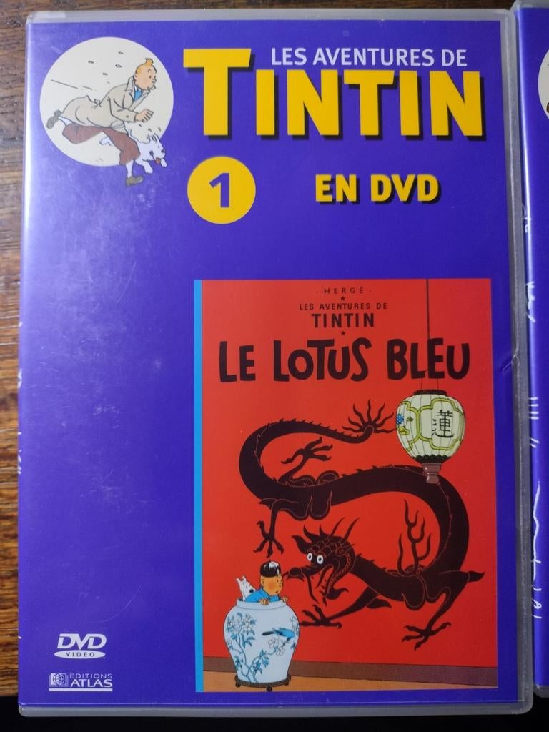DVD Tintin - Le lotus bleu et Tintin au Tibet, Cd's en Dvd's, Ophalen of Verzenden, Gebruikt
