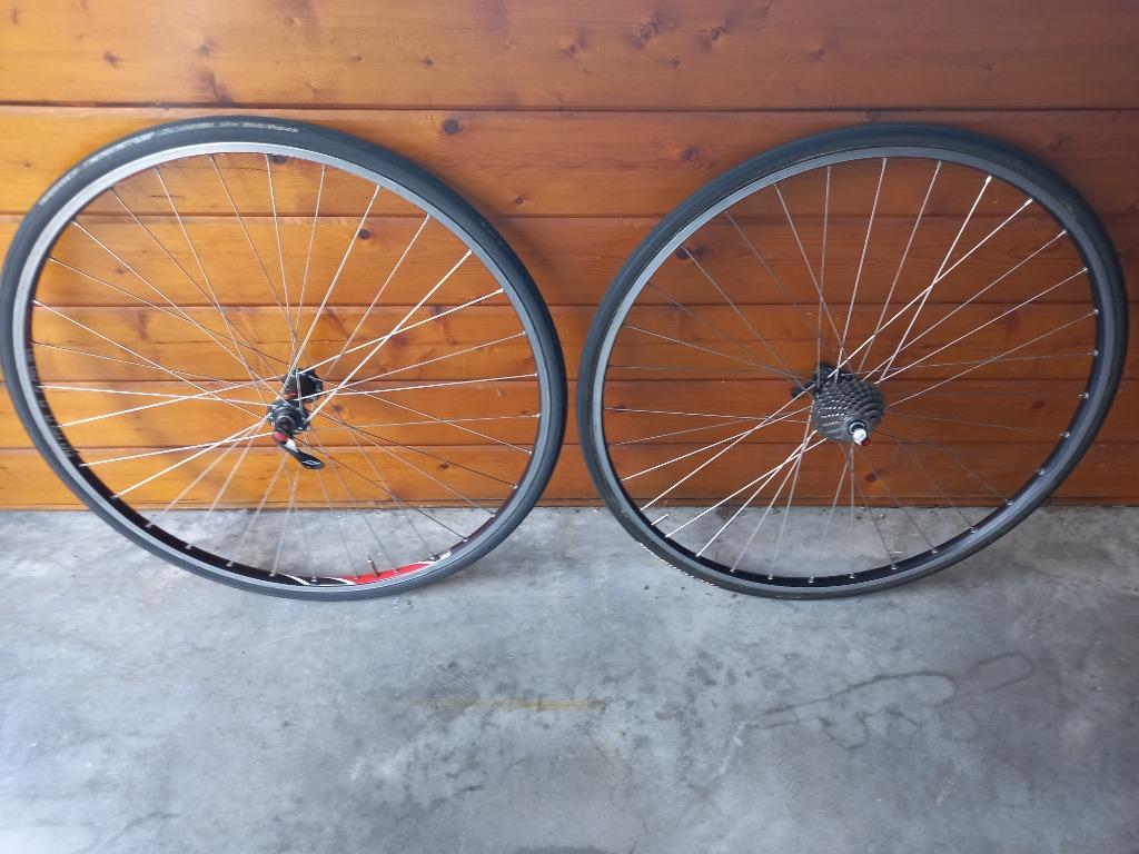 Set tubewielen Bontrager, Fietsen en Brommers, Fietsonderdelen, Ophalen, Gebruikt, Wiel, Bontrager
