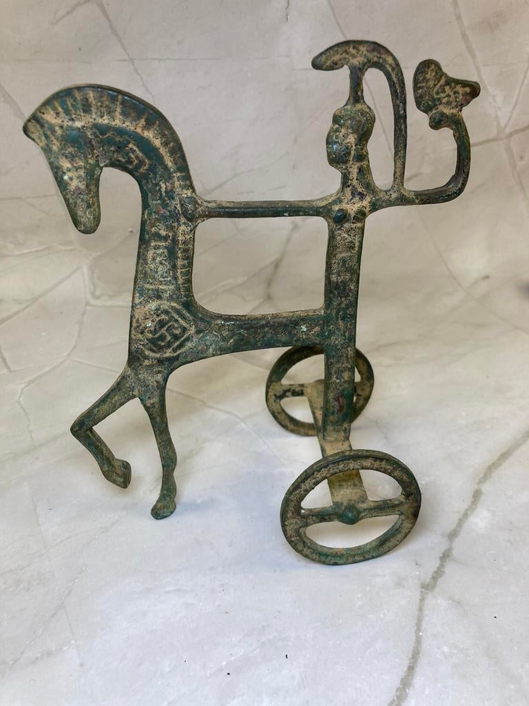 Sculpture en laiton dans le style de Frederick Weinberg, Antiquités & Art, Enlèvement ou Envoi