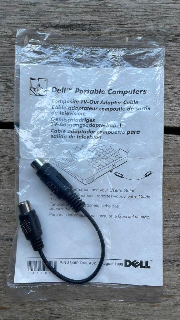Composiet TV-out adapterkabeltje Dell, Ophalen of Verzenden, Nieuw