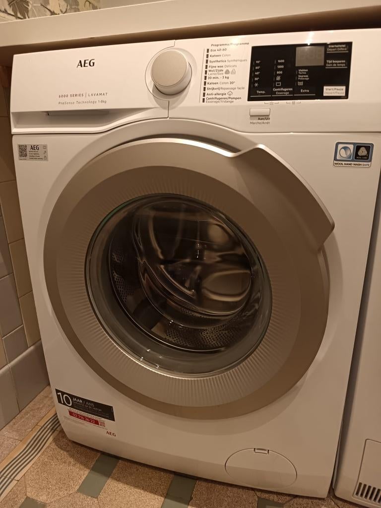 AEG LF62CS86 ProSense 8kg. Perfect werkend, Elektronische apparatuur, Wasmachines, Zo goed als nieuw, Voorlader, 6 tot 8 kg, Minder dan 85 cm