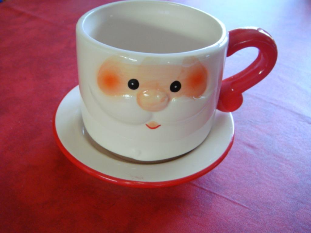 Tasse de Noël + sous tasse, Diversen, Kerst, Zo goed als nieuw, Ophalen of Verzenden