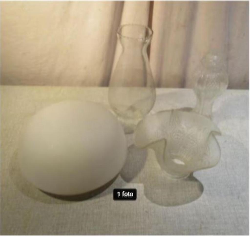 4 abat-jour en verre différents, Enlèvement ou Envoi, Comme neuf