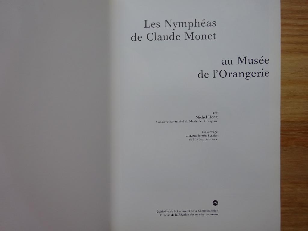 Les Nymphéas de Claude Monet, au musée de l'Orangerie, Paris, Ophalen of Verzenden, Zo goed als nieuw, Schilder- en Tekenkunst