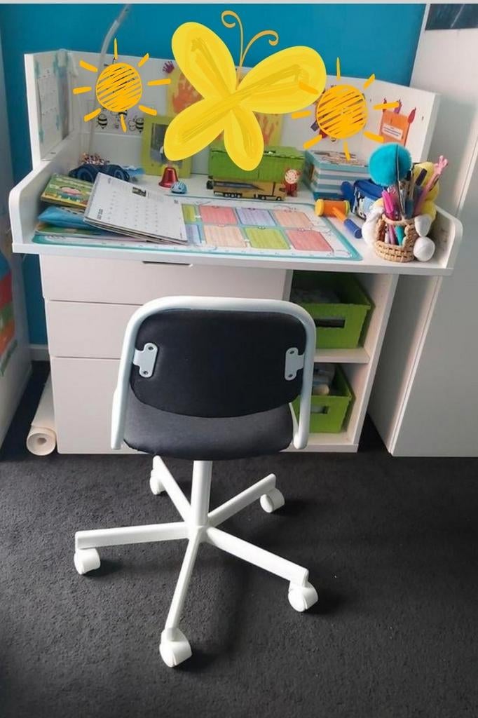 Bureau of verzorgingstafel, Ophalen, In hoogte verstelbaar, Zo goed als nieuw