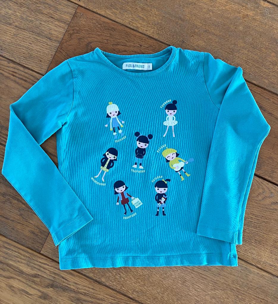 T-shirt LM Filou&Friends 128, Kinderen en Baby's, Kinderkleding | Maat 128, Gebruikt, Meisje, Filou & Friends, Ophalen of Verzenden