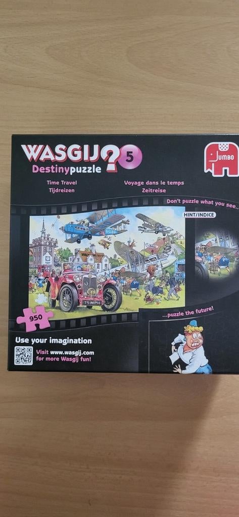 Puzzle Time Travel, Wasgij Jumbo, 850 pièces, Enlèvement ou Envoi, 500 à 1500 pièces, Comme neuf, Puzzle