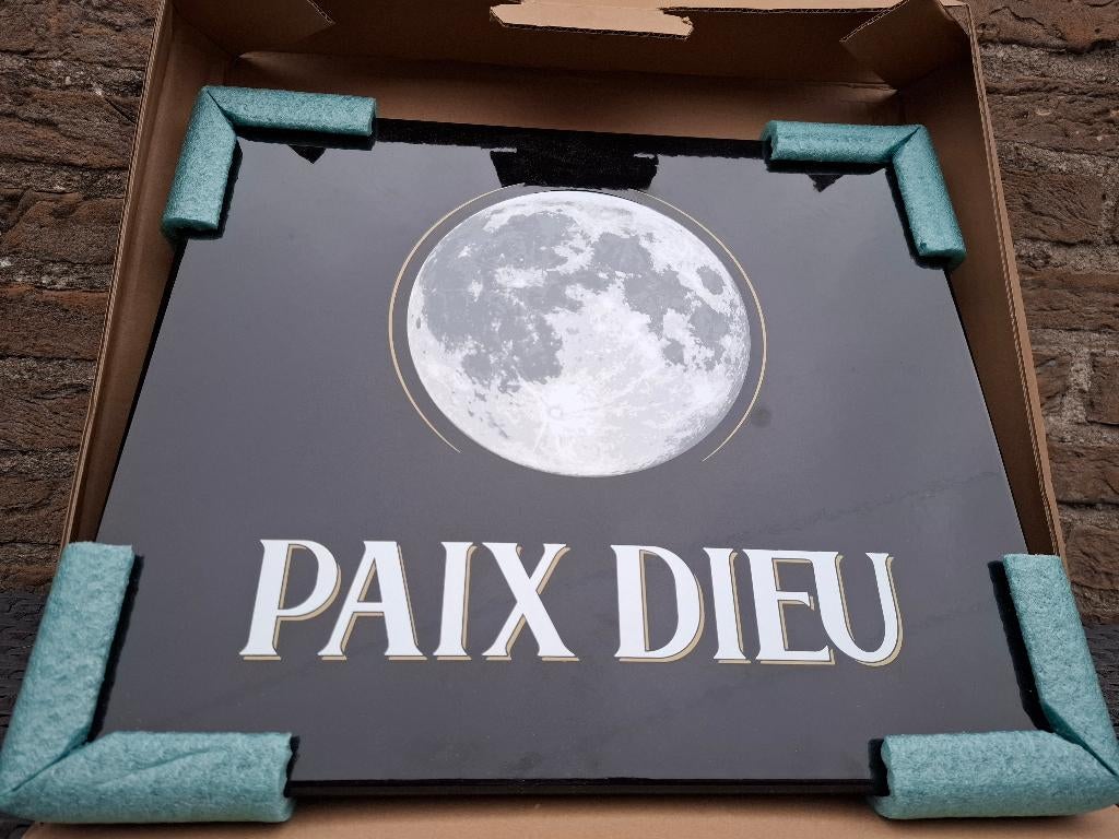 Emaillebord Paix dieu (Emaillerie Belge), Verzamelen, Biermerken, Ophalen of Verzenden, Nieuw, Reclamebord, Plaat of Schild, Overige merken