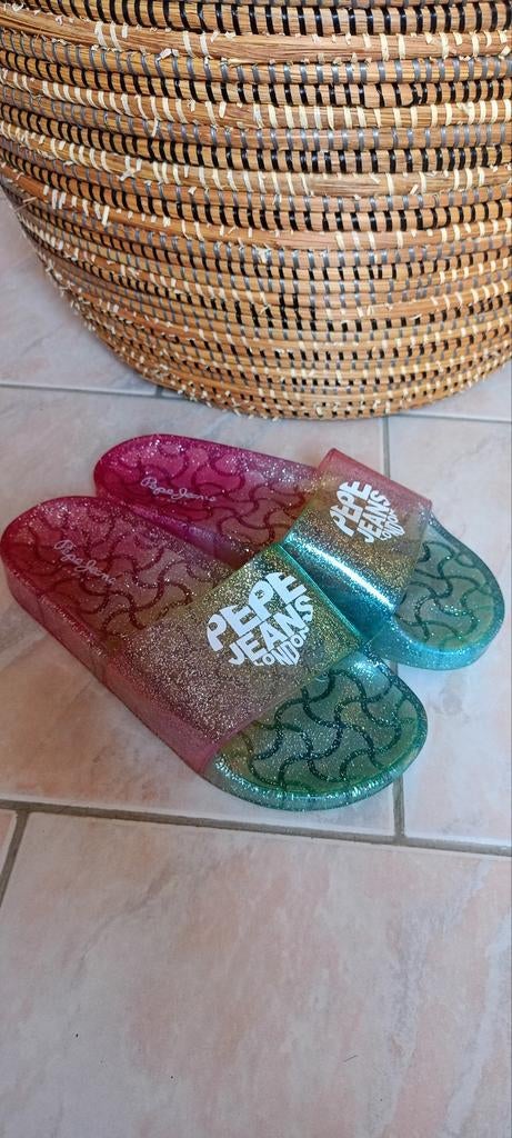 Claquettes à strass, Neuf, Rose, Pepe Jeans, Sandales de bain