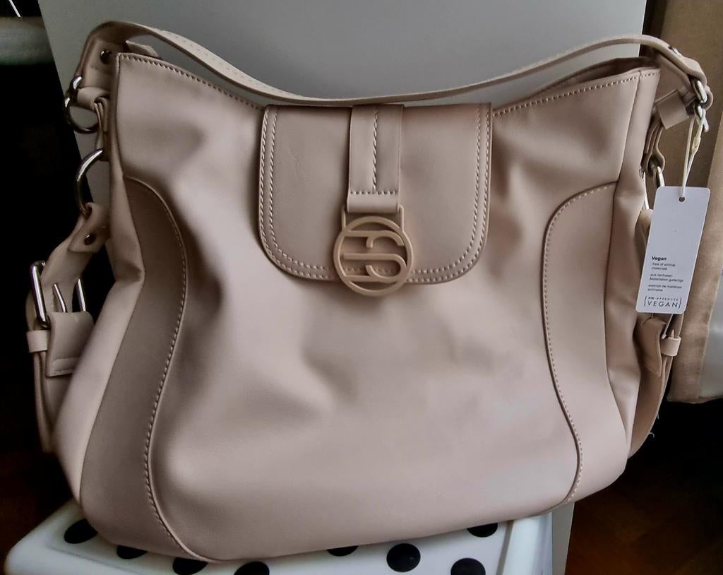 Esprit hand-/schoudertas beige, Handtassen en Accessoires, Tassen | Damestassen, Ophalen of Verzenden, Nieuw, Beige, Handtas