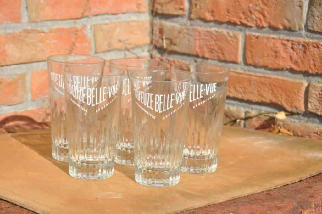 §5 verres belle vue vandenstock anderlecht, Enlèvement ou Envoi, Comme neuf, Verre ou Verres, Autres marques