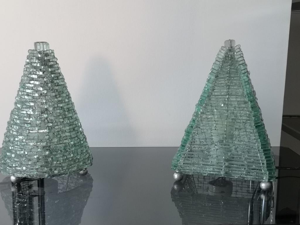 2 vintage piramide lampen, Ophalen