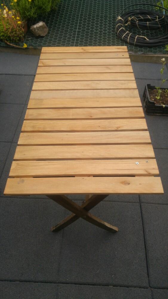 Table de jardin modulable en bois massif 100cmx50cmx75cm, Utilisé, Bois