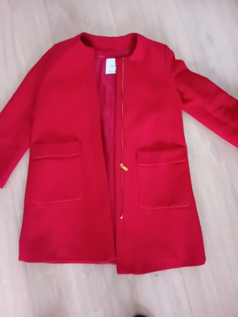 Mango rode mantel maat S, Kleding | Dames, Jassen | Winter, Mango, Ophalen of Verzenden, Zo goed als nieuw, Maat 36 (S)