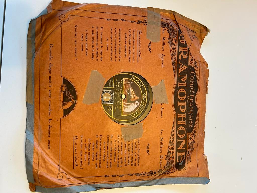 Bakeliet Grammofoon platen, Ophalen