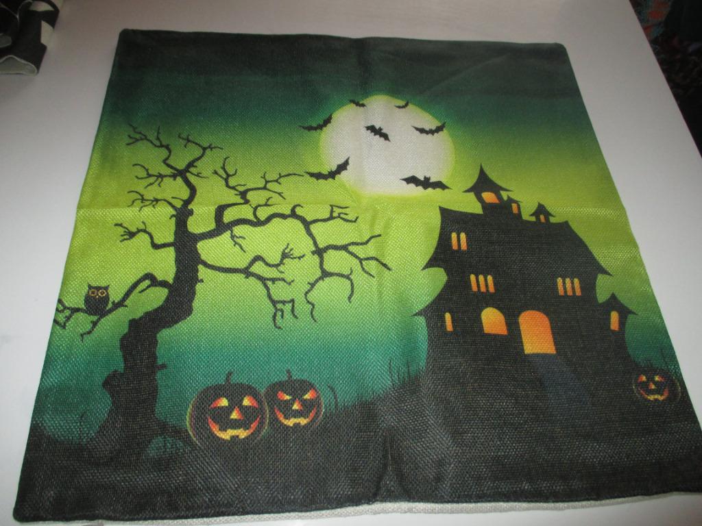 kussenovertrek halloween spookkasteel, Ophalen of Verzenden, Nieuw, Versiering