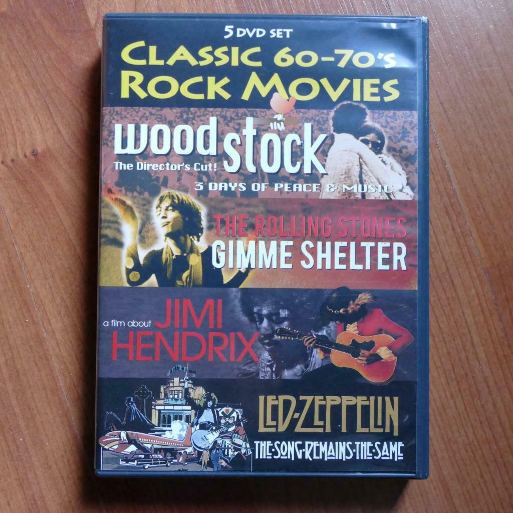 5 DVD-Set: Classic 60-70 Rock Movies (2012), Alle leeftijden, Verzenden, Documentaire, Boxset