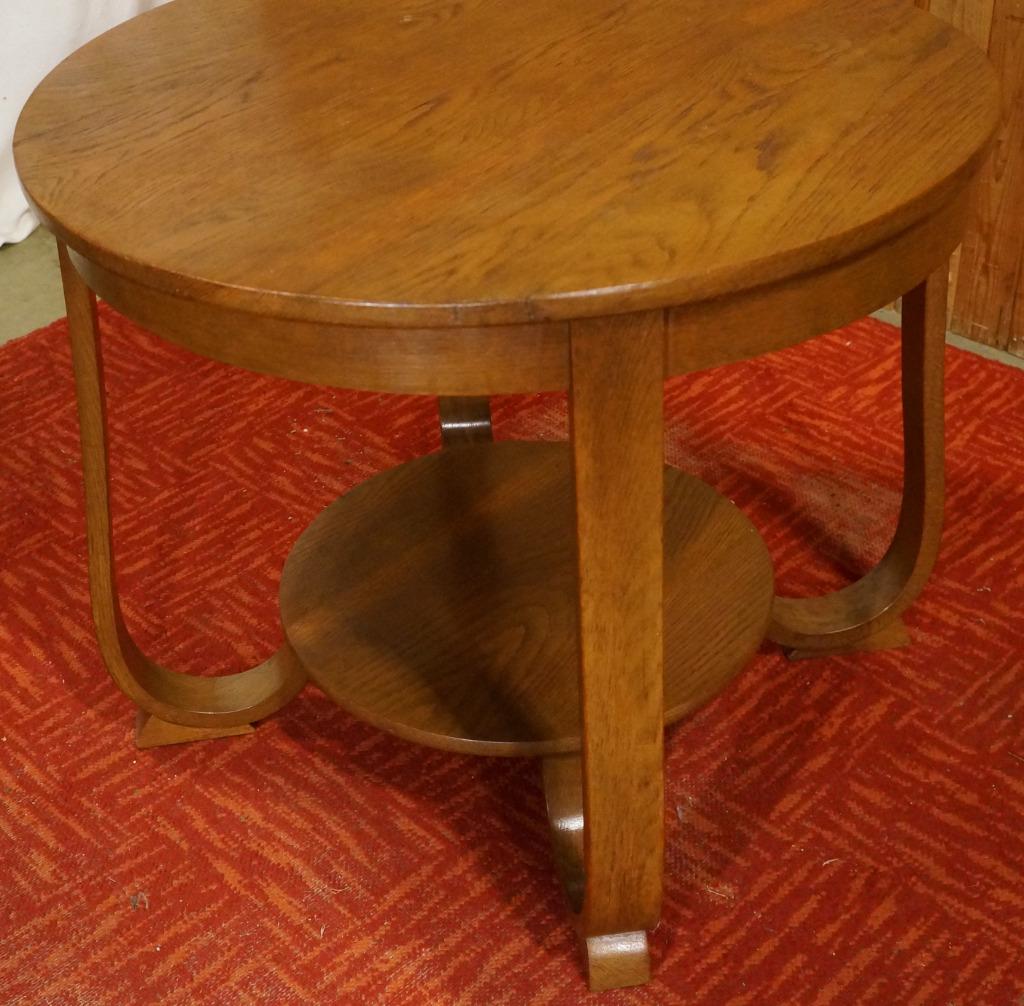 Tafel Salontafel Bijzettafeltje Art Deco Amsterdamse School, Huis en Inrichting, Ophalen, Gebruikt, Rond, 75 cm of meer