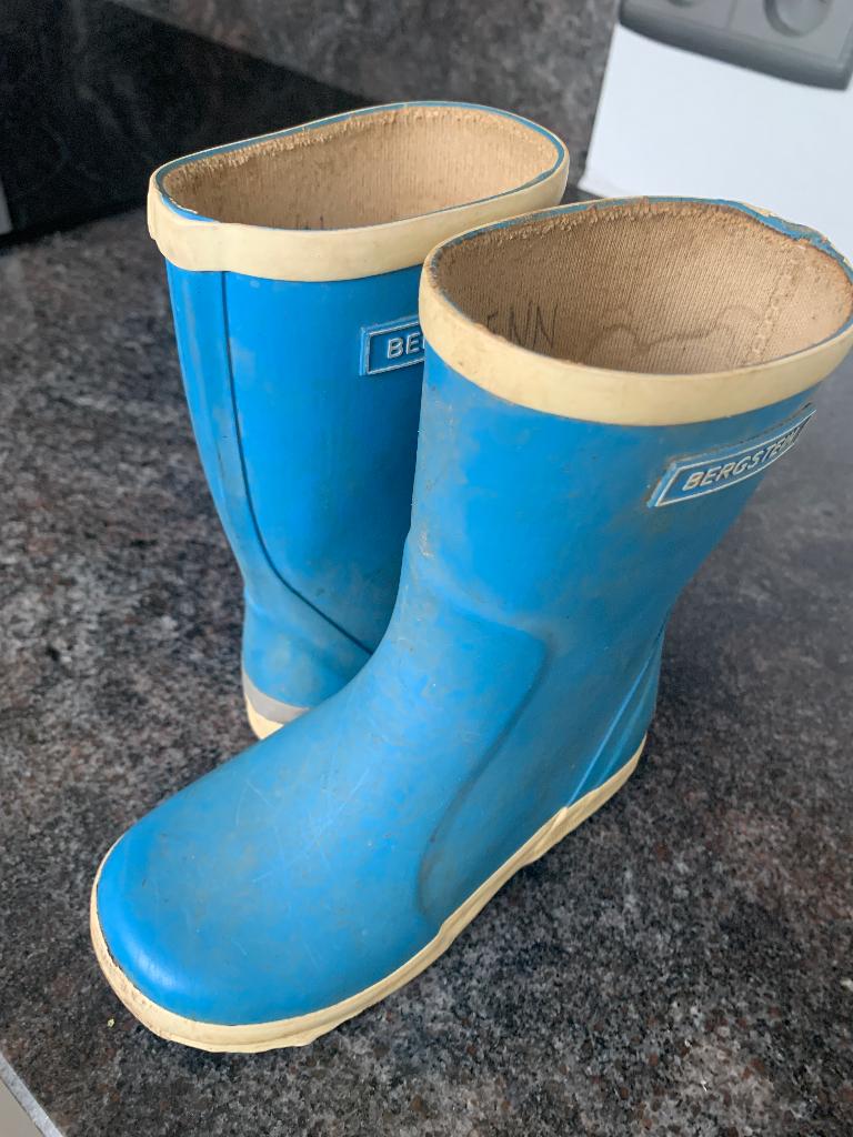 Laarzen blauw bergstein, Kinderen en Baby's, Ophalen, Gebruikt, Jongen of Meisje, Laarzen