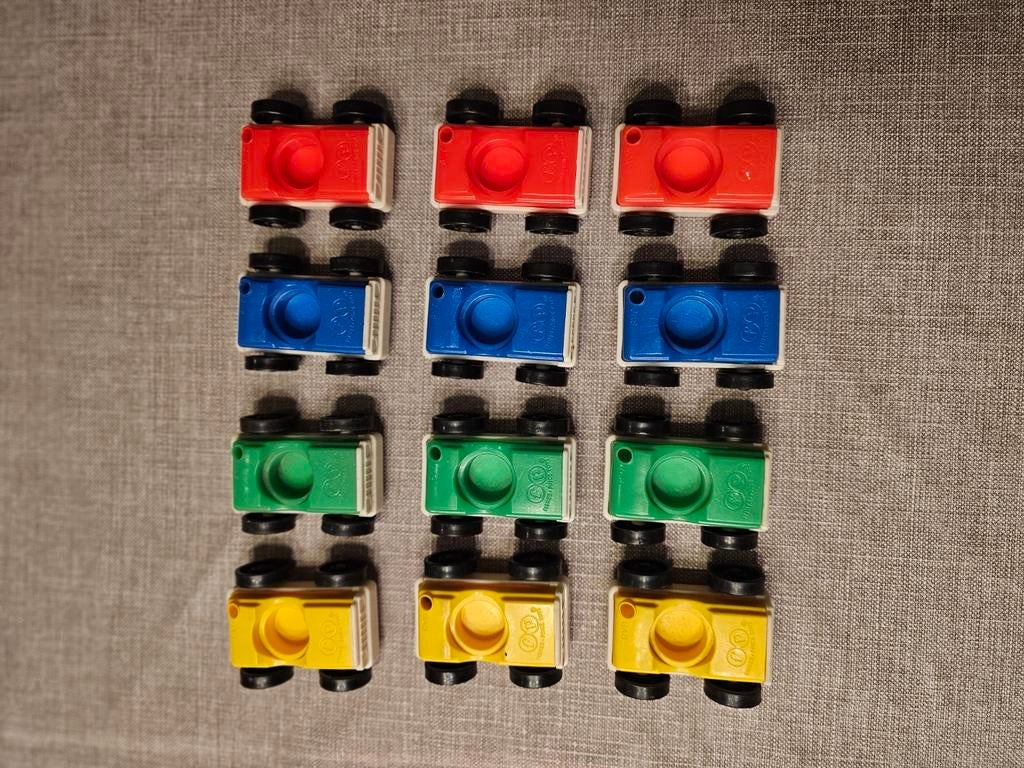Fisher price auto autootjes 4 kleuren, Verzamelen, Ophalen of Verzenden, Zo goed als nieuw