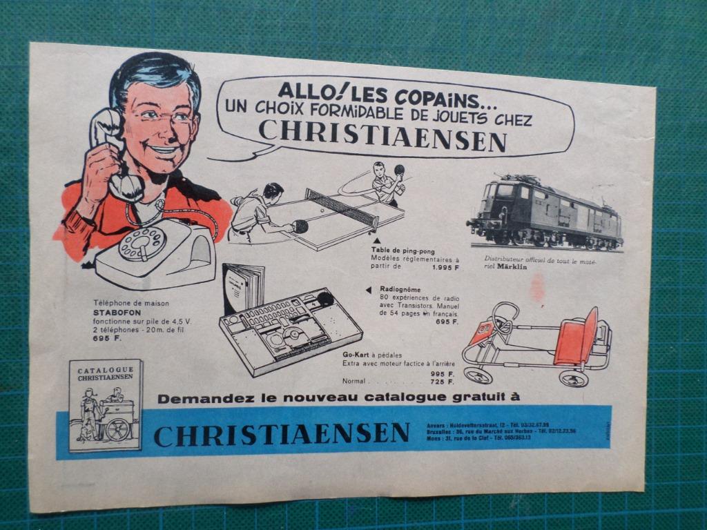 Christiaensen jouets - publicité papier - 1962, Enlèvement ou Envoi, Utilisé, Autres types
