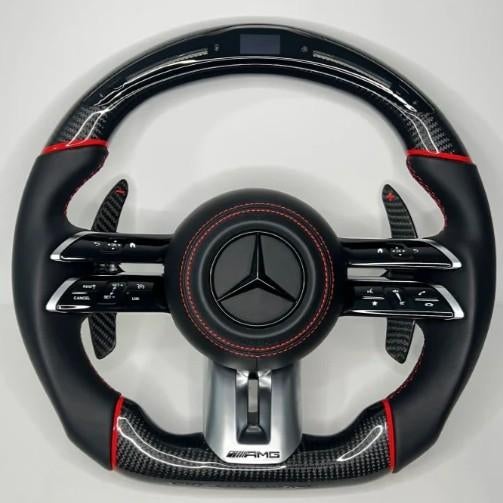 Volant LED en carbone Mercedes libellule rouge amélioré, Enlèvement ou Envoi, Neuf, Mercedes-Benz
