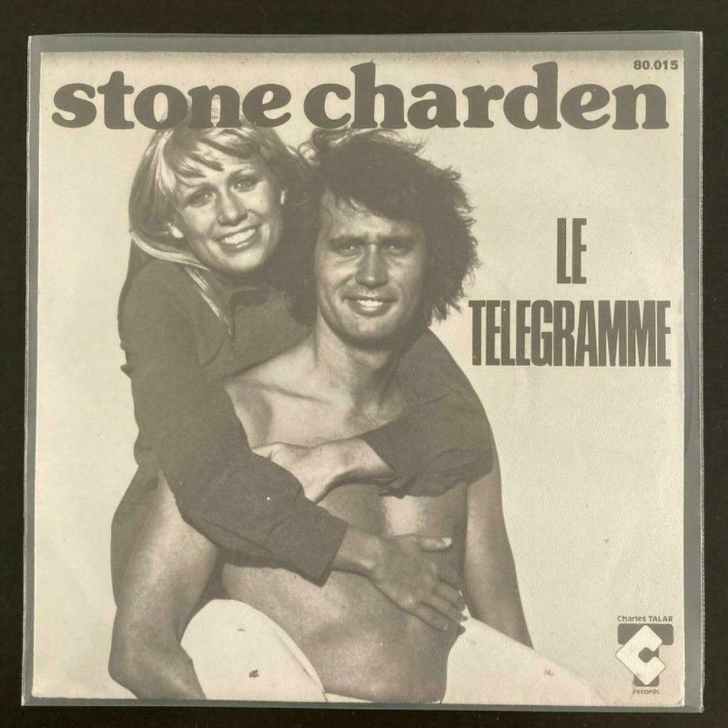 7" Stone Charden - Le Télégramme (Charles Talar 1975) VG+, Envoi, 7 pouces, Pop, Single