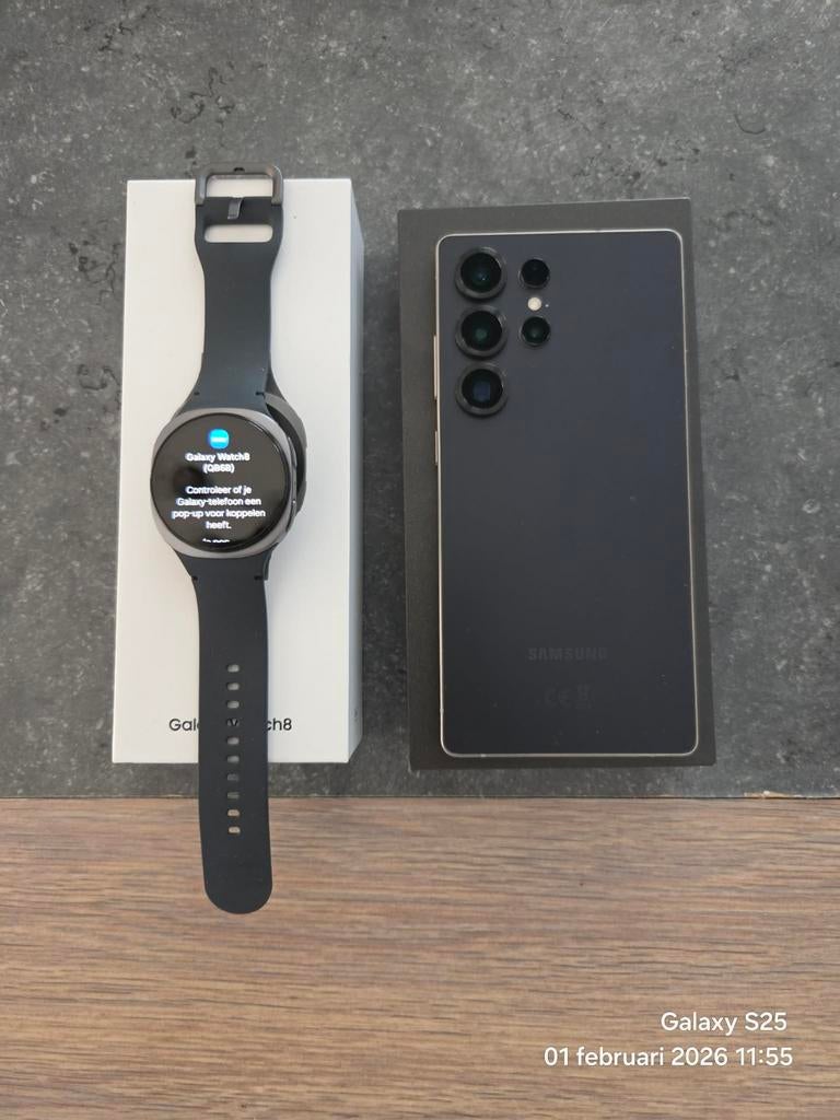Samsung Galaxy S25 Ultra + Galaxy Watch 8 – zo goed als nieu, Telecommunicatie, Ophalen