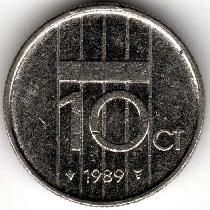 Nederland : 10 Cent 1989  KM#203  Ref 16369, Ophalen of Verzenden, Koningin Beatrix, 10 cent, Losse munt