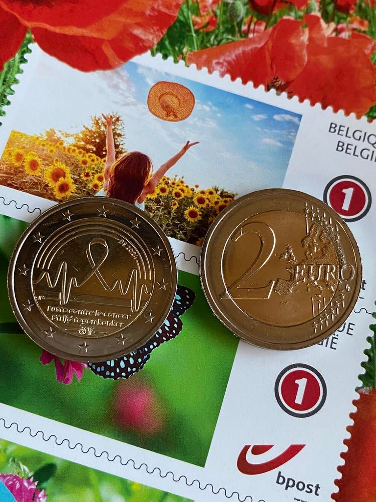 2 euro commémorative Belgique 2024 lutte contre le cancer, Enlèvement ou Envoi, Belgique