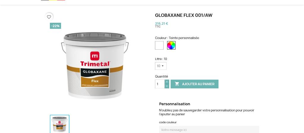 TRIMETAL GLOBAXANE FLEX antischeurbestendige, flexibele geve, Doe-het-zelf en Bouw, Ophalen, 5 tot 10 liter, Nieuw, Verf