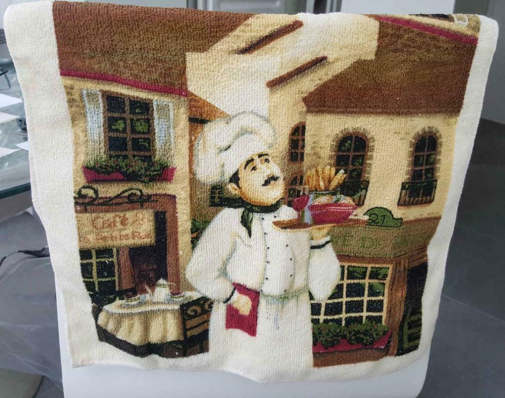 torchon serviette essuie cuisine neuf 38x64 doux chef, Ophalen of Verzenden, Nieuw