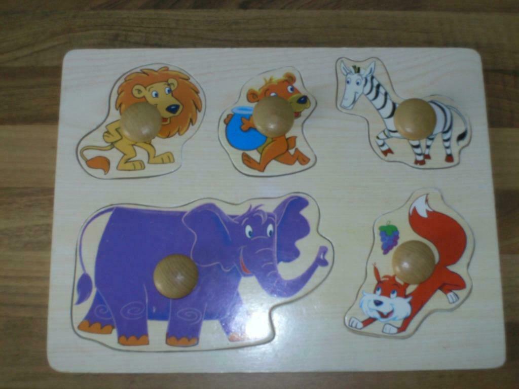 Uitneemborden dieren van hout, Ophalen of Verzenden, Gebruikt, Van hout