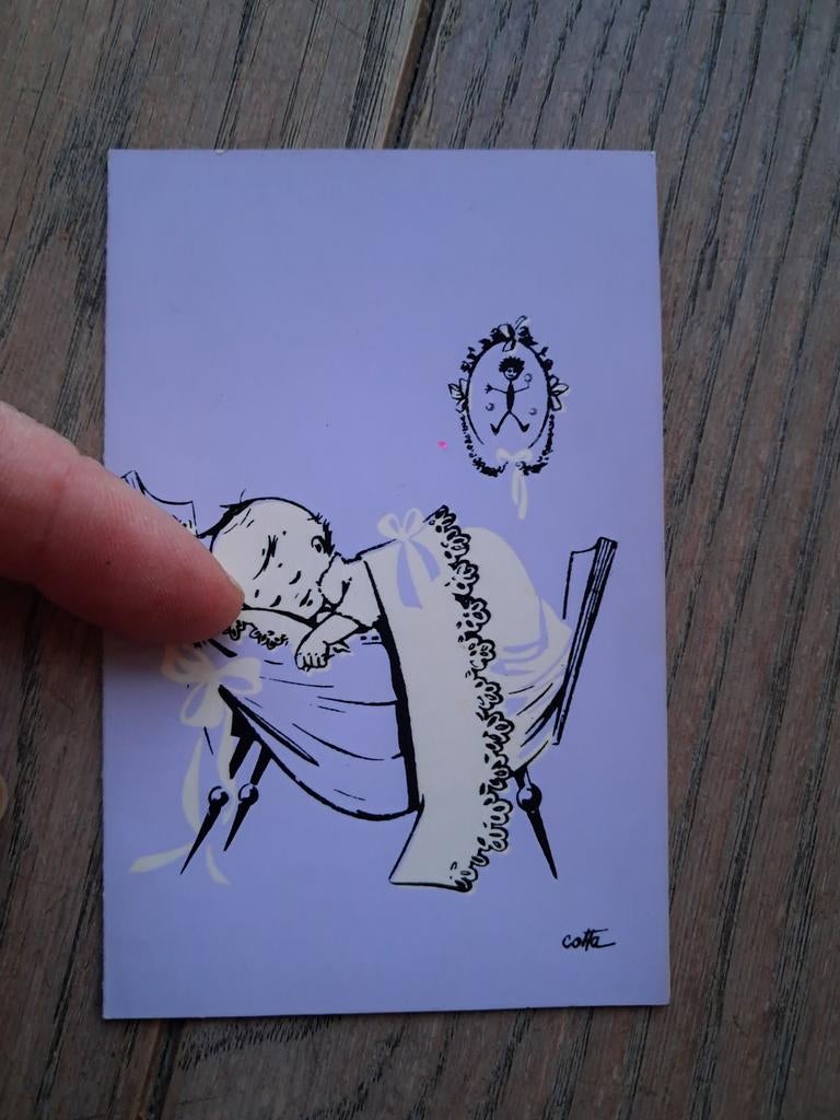 Faire-part de naissance rétro : Philip De Craim, 1964, Zinge, Enlèvement ou Envoi, Carte de naissance