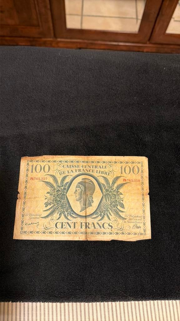 Bankbijet 100 Franse frank, Ophalen, Los biljet